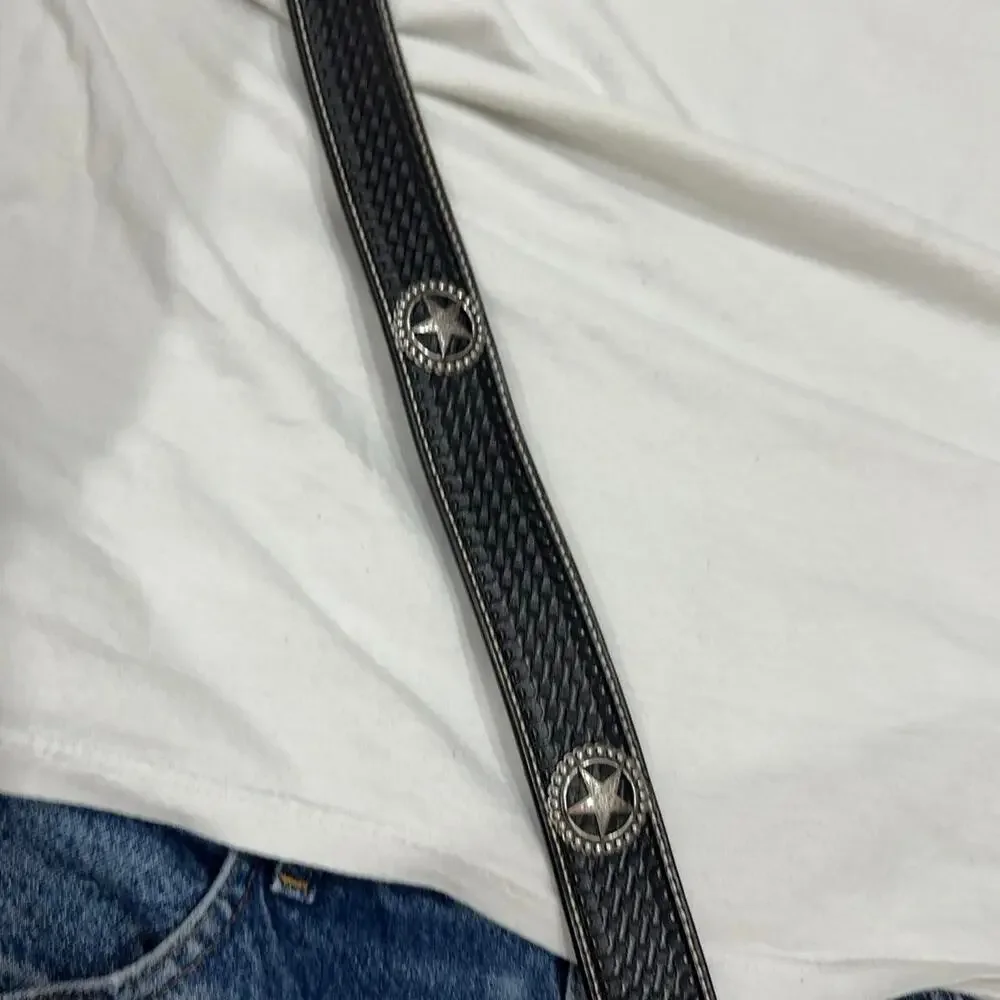 Vintage western leather belt black